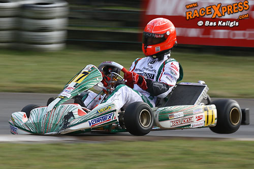 Formule1 ster Michael Schumacher in de kart